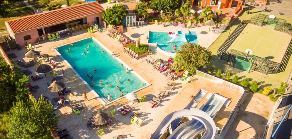 camping avec piscine et toboggan Canet en Roussillon